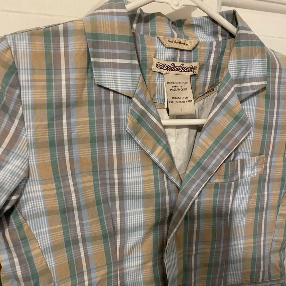 Coco Bonbons Boys Plaid Blazer